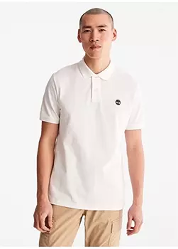 Белая мужская футболка с круглым вырезом Timberland