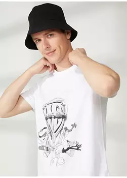 Белая мужская футболка с принтом Looney Tunes Never Say Never