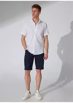 Белая мужская футболка с воротником на пуговицах 4B2023200112 Beymen Business, белый