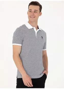 Белая мужская футболка с воротником поло UDINE U.S. Polo Assn., белый