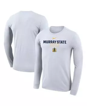 Белая мужская и женская футболка с длинным рукавом Murray St. Racers 2023 On Court Bench Nike, белый