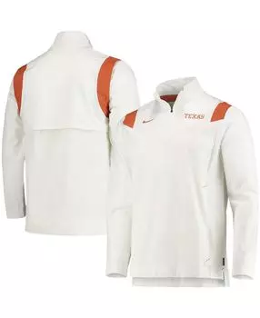 Белая мужская куртка texas longhorns coach с молнией до половины Nike, белый
