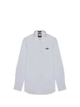 Белая мужская рубашка Aeronautica Militare