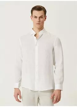 Белая мужская рубашка Comfort Fit с нижним воротником 1090784 Network, белый
