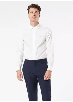 Белая мужская рубашка из изысканного поплина Dockers