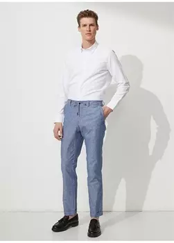 Белая мужская рубашка Slim Fit с воротником на пуговицах Altnyldz Classic