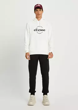 Белая мужская толстовка с капюшоном Ellesse