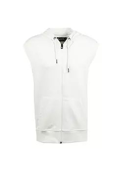 Белая мужская толстовка с воротником на молнии The Crow