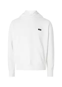 Белая мужская толстовка с воротником с капюшоном Calvin Klein