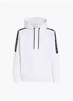 Белая мужская толстовка с воротником с капюшоном Calvin Klein Jeans