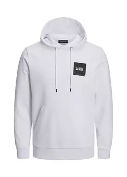 Белая мужская толстовка с воротником с капюшоном Jack & Jones
