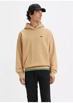 Белая мужская толстовка с воротником с капюшоном Levis