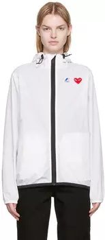 Белая нейлоновая куртка K-Way Edition Comme des Garçons Play