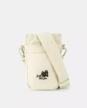Белая нейлоновая сумка для мобильного телефона с фирменной отделкой Jo & Mr. Joe, белый