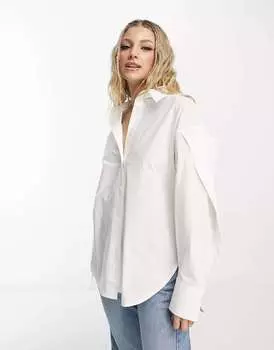 Белая непринужденная рубашка Urban Revivo