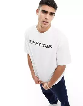 Белая объемная футболка с логотипом Tommy Jeans Bold Classics