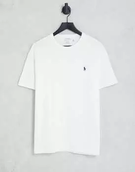 Белая объемная футболка-тяжеловес с логотипом в виде пони Polo Ralph Lauren