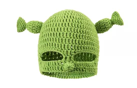 Белая объемная шапка унисекс BAIJUAN, Торчащие уши