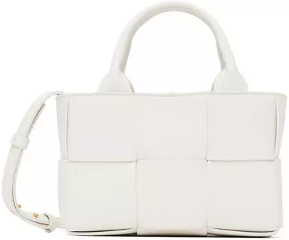 Белая объемная сумка Mini Arco Bottega Veneta