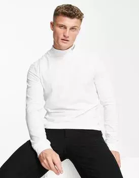 Белая облегающая эластичная футболка Calvin Klein