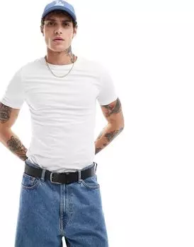 Белая облегающая футболка ASOS DESIGN