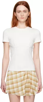 Белая облегающая футболка JUNEYEN