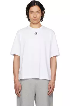 Белая однотонная футболка из органического хлопка Marine Serre