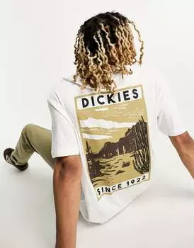 Белая однотонная футболка с короткими рукавами и принтом на спине Dickies North — эксклюзивно для asos