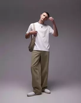 Белая однотонная трикотажная футболка ARKET