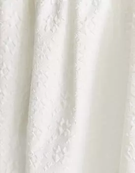 Белая однотонная жаккардовая юбка миди с цветочным принтом Monki