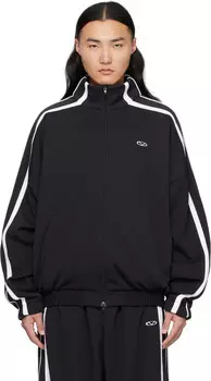 Белая овальная спортивная куртка с логотипом VETEMENTS