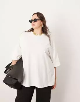 Белая оверсайз-футболка премиум-класса ASOS Edition Curve