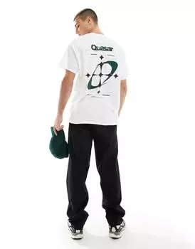 Белая оверсайз-футболка с принтом на спине ASOS