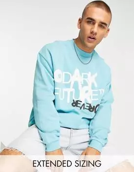 Белая оверсайз-толстовка с крупным граффити-логотипом на спине ASOS Dark Future co-ord