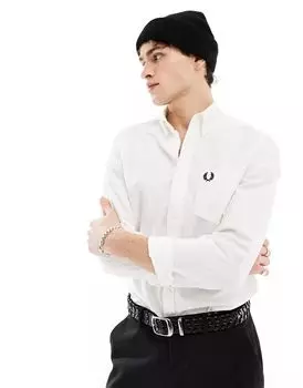 Белая оксфордская рубашка Fred Perry