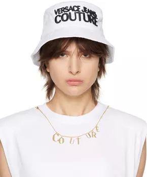 Белая панама с вышивкой Versace Jeans Couture