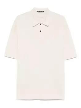 Белая песочная хлопковая рубашка-поло White Sand, нейтральный