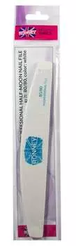 Белая пилочка для ногтей NAILFILE HALF - MOON (80/80) 1 шт RN 272 RONNEY -