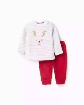 Белая пижама с длинными рукавами для девочки Zippy