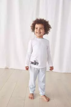 Белая пижама The Company Train с эффектом запаха сбоку The White Company, белый