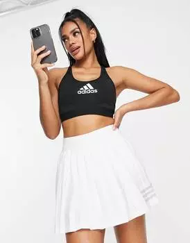 Белая плиссированная юбка adidas Tennis Club