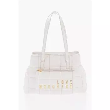 Белая полиэтиленовая сумка через плечо Moschino, White