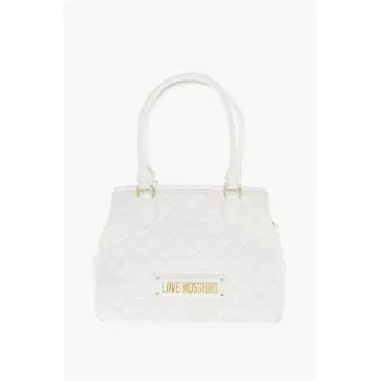 Белая полиэтиленовая сумка-тоут Moschino, White
