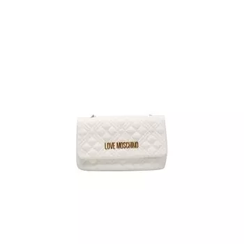 Белая полиэтиленовая женская сумка через плечо LOVE MOSCHINO