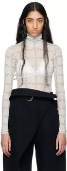 Белая полупрозрачная водолазка JW Anderson