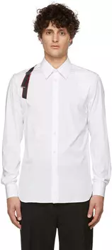 Белая поплиновая рубашка Alexander McQueen