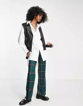 Белая поплиновая рубашка оверсайз Topshop