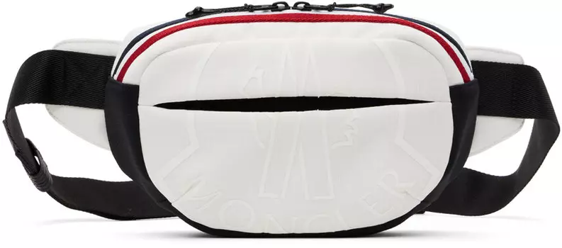 Белая поясная сумка Moncler