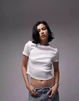 Белая повседневная футболка Topshop