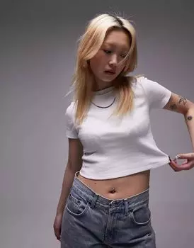 Белая повседневная футболка Topshop
